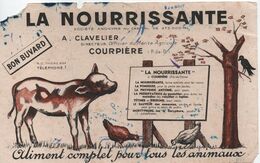 Buvard Publicitaire Ancien/Aliment Pour Animaux/LA NOURRISSANTE/Clavelier/COURPIERE/P.deD./Roanne/vers 1940-1950  BUV528 - Agricultura