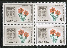 CANADA  Scott # 425* VF MINT LH BLOCK Of 4 (Stamp Scan # 727) - Blocks & Sheetlets