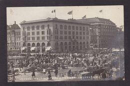 CPA Finlande Finland Helsingfors Helsinki Carte Photo RPPC Marché Market Circulé - Finlande