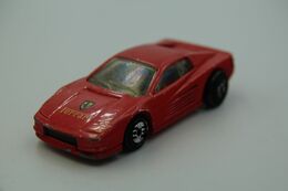 Hot Wheels Mattel Red Ferrari Testarossa Sports Car W/Ultra Hots Speed Fleet -  Issued 1986, Scale 1/64 - Matchbox (Lesney)