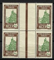 FRANCE Ex-Colonies Niger 1940: Bloc De 4 Du Y&T 83 Avec Pont, Neufs* - Gebruikt