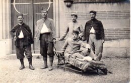 Carte Photo De Militaires Français D'afrique Du Nord   Blessés. - Guerre, Militaire