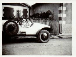 Photo Voiture Coupée Avant Guerre Avec Femme Et Enfant Format 11/9 - Cars