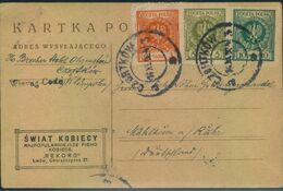 1924, Polnish Stationery Card With Additional Franking From "CZORTKOW" With Business Imprint From LWOW - Ukraine