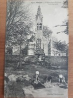 Moelan Sur Mer.l'église Saint-philibert Et Le Calvaire.lavoir.édition Villard 6411 - Moëlan-sur-Mer