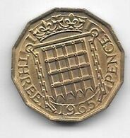 Great Britain 3 Pence 1965 Km 900   Xf+/ms60 - F. 3 Pence