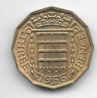 Great Britain 3 Pence 1966 Km 900  Unx /ms 63 - F. 3 Pence