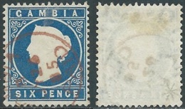 1880-81 GAMBIA WEST AFRICAN SETTLEMENT USED SG 18A - RD2-7 - Gambia (...-1964)