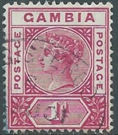 1898-1902 GAMBIA CROWN COLONY USED SG 38 - RD2-7 - Gambia (...-1964)