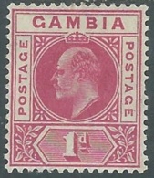 1904-06 GAMBIA CROWN COLONY SG 58 MH * - RD3-2 - Gambie (...-1964)