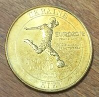 UKRAINE POLAND FOOTBALL EURO 2012 MÉDAILLE MONNAIE DE PARIS 2012 JETON TOURISTIQUE TOKENS MEDALS COINS - 2012