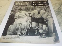 ANCIENNE PUBLICITE PARIS MATCH RUGBY RACING /MONT DE MARSAN  1959 - Rugby