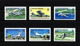 Cayman Islands 1979 MiNr. 418 - 423  Airplanes Transport 6v MNH ** 2.80 € - Cayman (Isole)