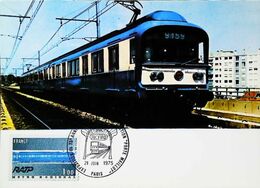 METRO RÉGIONAL (R.E.R.)  - Carte Maximum Card 1975 (75-Paris) - Métro