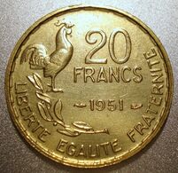 France - 20 Francs G. Guiraud 1951 Pièce De Monnaie - L. 20 Francs
