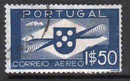 Portugal 1937 A Single $1.50  Stamp Used For AirMail. - Usati