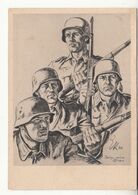 Militaria - Ww2 - Wechmacht - Soldats Allemands - Kriegsberichter Kretschmann (pk Zeichnung) - Oorlog 1939-45