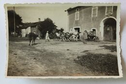 Photographie Ancienne 1933 Lieu à Identifier Dans Les Vosges Ferme 2 Personnages Vaches - Orte