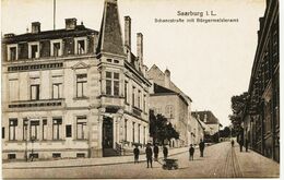 5619  -  Moselle -  SAARBURG  I.L  : Hotel Restaurant KAISERHOF(disparu ??)  Schanzstrasse Mit Bürgermeisteramt - 1919 - Sarrebourg