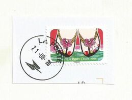ADHESIF DU CARNET VACANCES OBLITERE  CACHET  ROND LA POSTE  SUR FRAGMENT. - Used Stamps