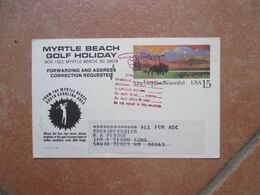 Post Card 1988 American Beautiful America 15 Cent. Rèpigues MYRTLE BEACH GOLF Holiday South Carolina Area - Andere & Zonder Classificatie