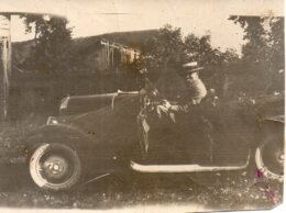 Photo Voiture  Années 20 Avec Homme   Format 9/6 - Automobile