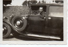 Photo Voiture  Années 30 Avec Homme Format 9/6 - Automobile