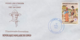 Enveloppe  FDC  1er  Jour    CONGO     75éme  Anniversaire  Du  SCOUTISME   1982 - Otros & Sin Clasificación