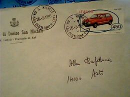Delcampe - BUSTA DEL COMUNE  DI DUSINO SAN MICHELE ASTI 450 £ L FIAT UNO ISOLATO VB1985 HR10402 - Asti