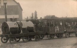 Zingem La Gare  Avec Tram Ou Train ??carte Photo N'a Pas Circulé - Zingem