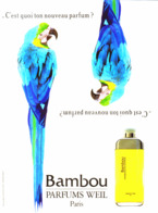 PUB PARFUM " BAMBOU " De " WEIL " 1989  ( 3 ) - Sin Clasificación