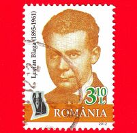 ROMANIA - 2012 - USATO - Ritratti Delle Banconote - Lucian Blaga, Poeta, Filosofo - 3.10 - Oblitérés