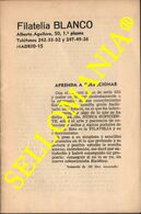 APRENDA A COLECCIONAR FOLLETO EXPLICATIVO DE FILATELIA BLANCO AÑO 1975  TC22775 - Otros & Sin Clasificación