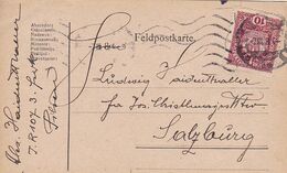 Feldpostkarte - IR 107 Nach Salzburg - 1918 (51686) - Lettres & Documents