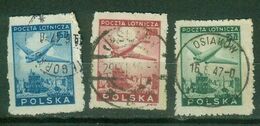 Pologne POSTE AERIENNE YT N° 12 13 14  LIQUIDATION 37 - Usados