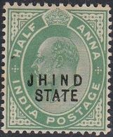 Jind, Scott #68, Mint Hinged, Edward VII Overprinted, Issued 1903 - Jhind