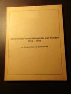 ' Alfabetisch Parochieregister ' Van Melden 1752-1770  -   Genealogie - Oudenaarde - Geschiedenis