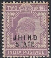 Jind, Scott 70, Mint Hinged, Edward VII Overprinted, Issued 1903 - Jhind