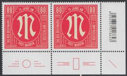!a! GERMANY 2020 Mi. 3564 MNH Horiz.PAIR From Lower Right Corner - Philatelic Day; Reprint Of AM-Post-stamp - Unused Stamps