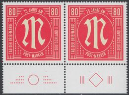 !a! GERMANY 2020 Mi. 3564 MNH Horiz.PAIR W/ Bottom Margins (a) - Philatelic Day; Reprint Of AM-Post-stamp - Unused Stamps