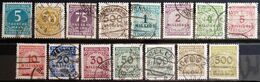 ALLEMAGNE EMPIRE                       N° 291/305                   OBLITERE - Used Stamps