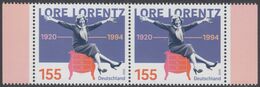 !a! GERMANY 2020 Mi. 3565 MNH Horiz.PAIR W/ Right & Left Margins - Lore Lorentz; Female Cabaret Artist - Unused Stamps