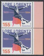 !a! GERMANY 2020 Mi. 3565 MNH Vert.PAIR W/ Right Margins - Lore Lorentz; Female Cabaret Artist - Unused Stamps