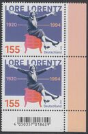 !a! GERMANY 2020 Mi. 3565 MNH Vert.PAIR From Lower Right Corner - Lore Lorentz; Female Cabaret Artist - Unused Stamps