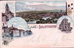 Gruss Aus Solothurm, Litho Couleurs (24.6.1898) - Sonstige & Ohne Zuordnung