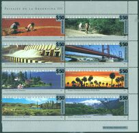 ARGENTINA 2018. Revalorizados $50 On 75c, Block Of 8 Landscapes III, Mint NH - Unused Stamps