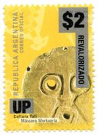 ARGENTINA 2018. Revalorizado UP $2 On 75c, Funerary Mask, Mint NH - Neufs