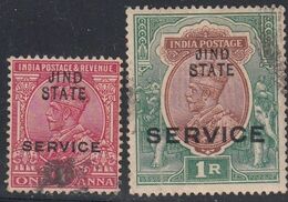 Jind, Scott #O27, O31, Used, George V Overprinted, Issued 1914 - Jhind