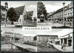 D9875 - TOP Aschersleben - Bahnhof Kosmonautenviertel Markt Rathaus - Planet Verlag - Aschersleben