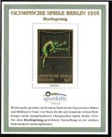 Germany Vignetten Block From Deutsche Sporthilfe 2016 Olympische Spiele 1916 - Not Postal Valid. Mint (H52) - Sonstige